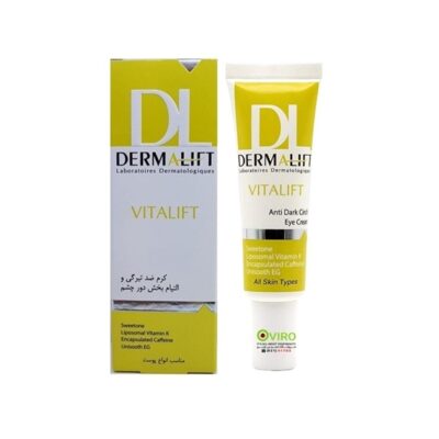 کرم ضد تیرگی دور چشم ویتالیفت درمالیفت مناسب پوست های خشک و خیلی خشک ۲۵ میلی لیتر