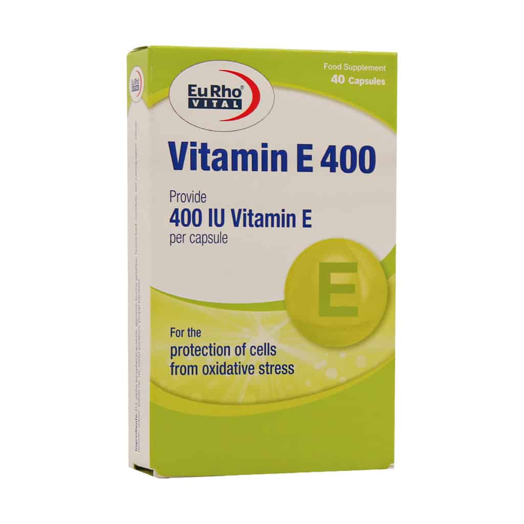 Eurho-Vital-Vitamin-E-400-IU کپسول ویتامین e 400 یوروویتال - 40عددی - Image 1