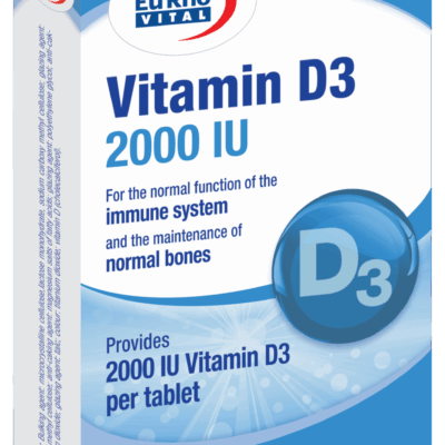 ویتامین د3 یوروویتال 2000 واحد-60عددی